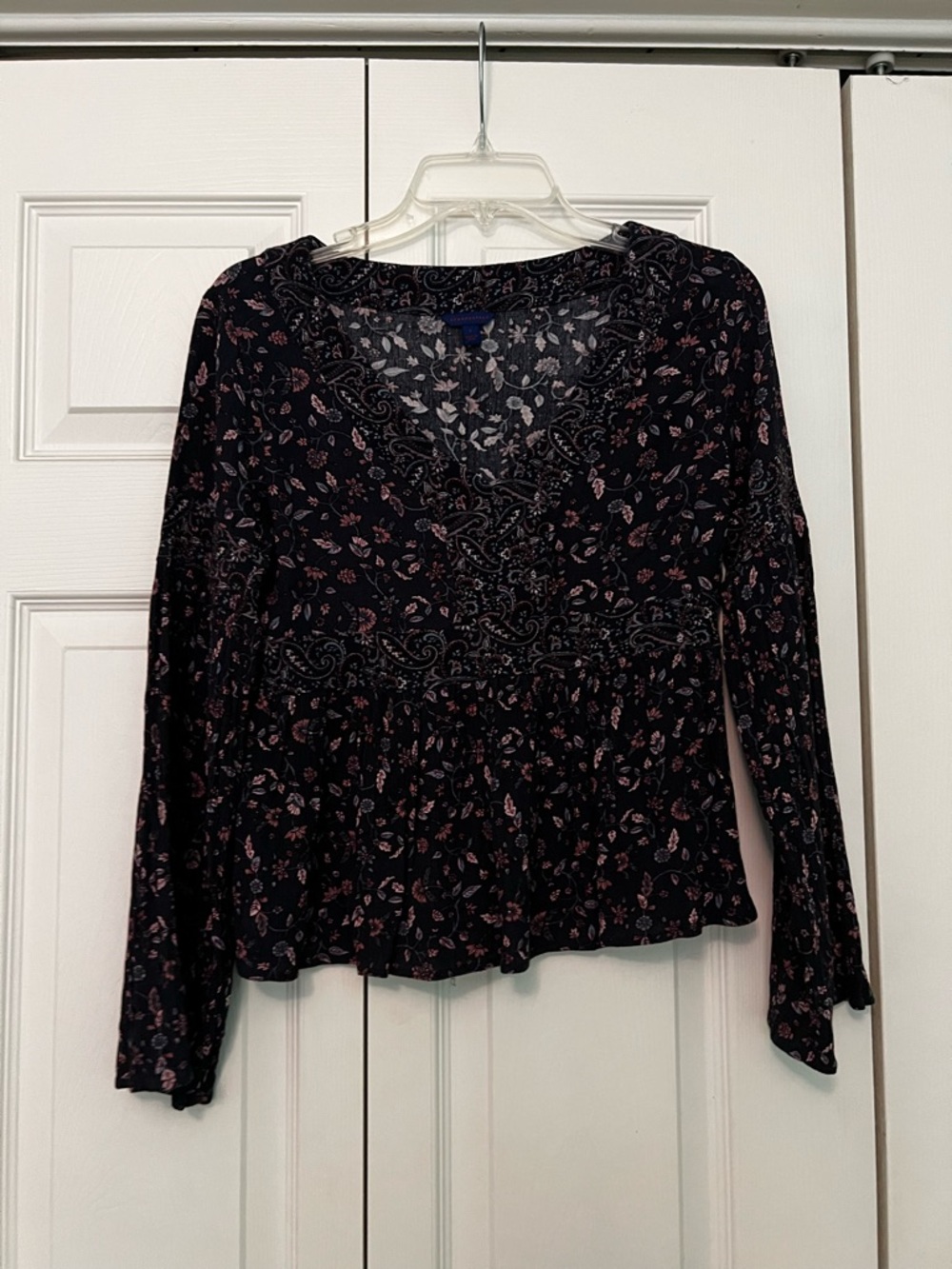 Aeropostale Long-Sleeve Floral Blouse